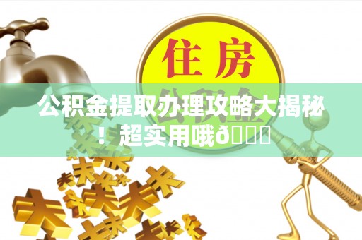 辽宁公积金提取办理攻略大揭秘！超实用哦😉