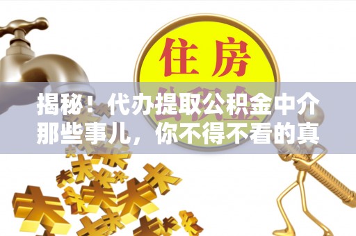 辽宁揭秘！代办提取公积金中介那些事儿，你不得不看的真相